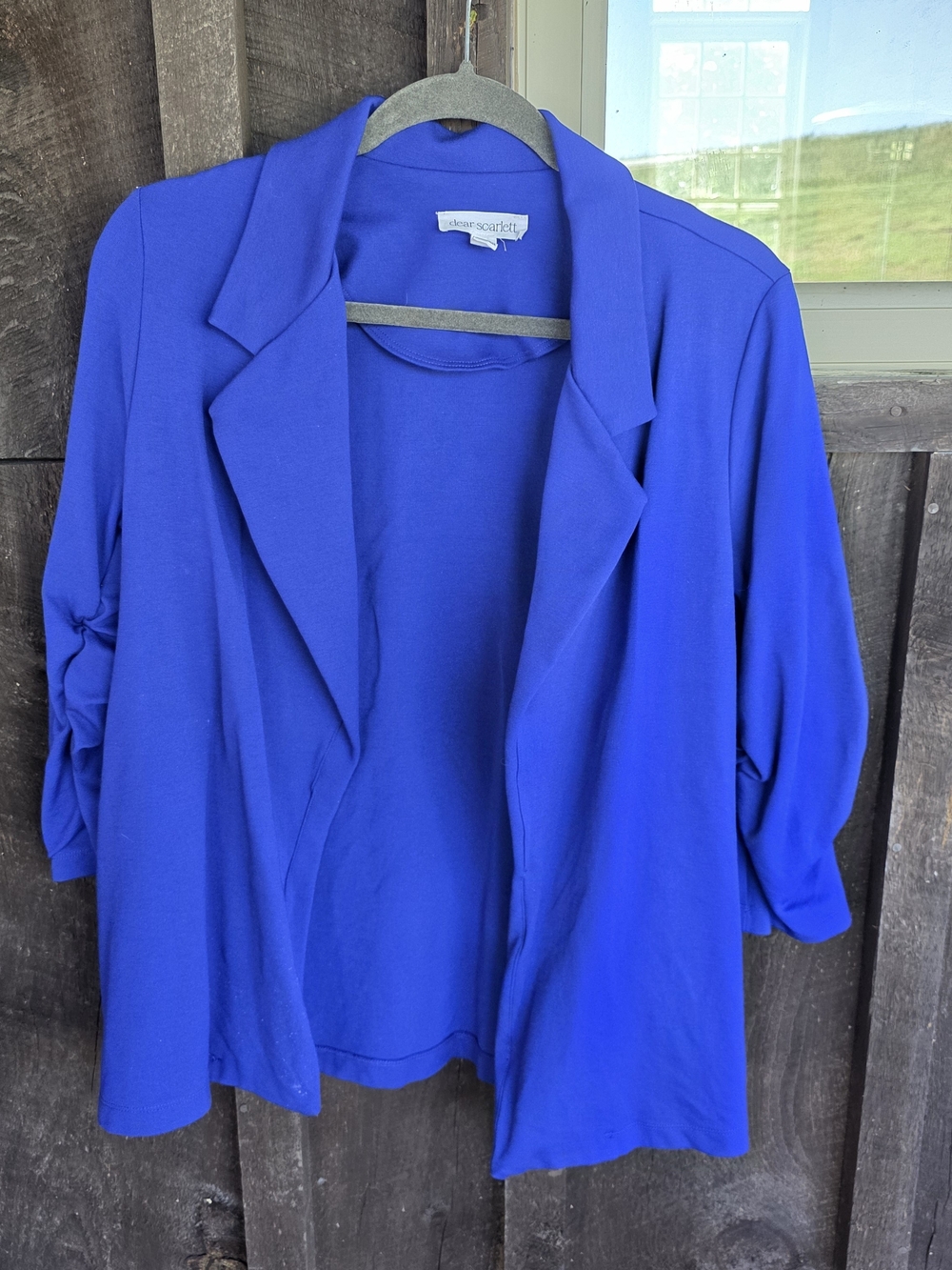 Dear Scarlett Women's Royal Blue Open Front Blazer - SIZE M